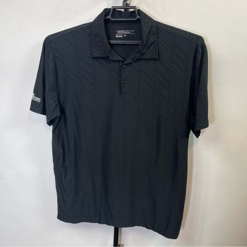 Nike Golf Tour Performance Black Short Sleeve Polo Shirt Size Large Men’s